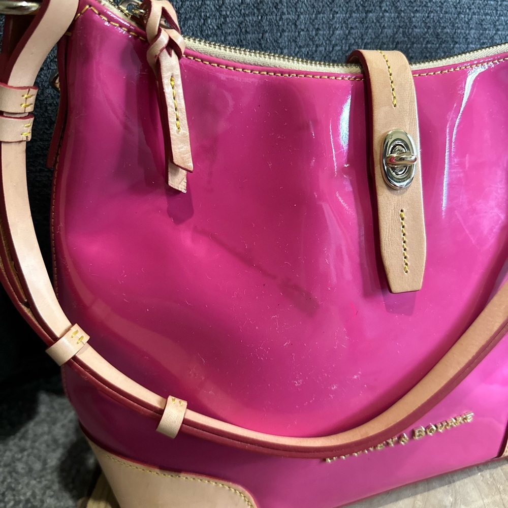 Dooney & Bourke Pink and Tan Women's Bag AS IS - Picture 2 of 15